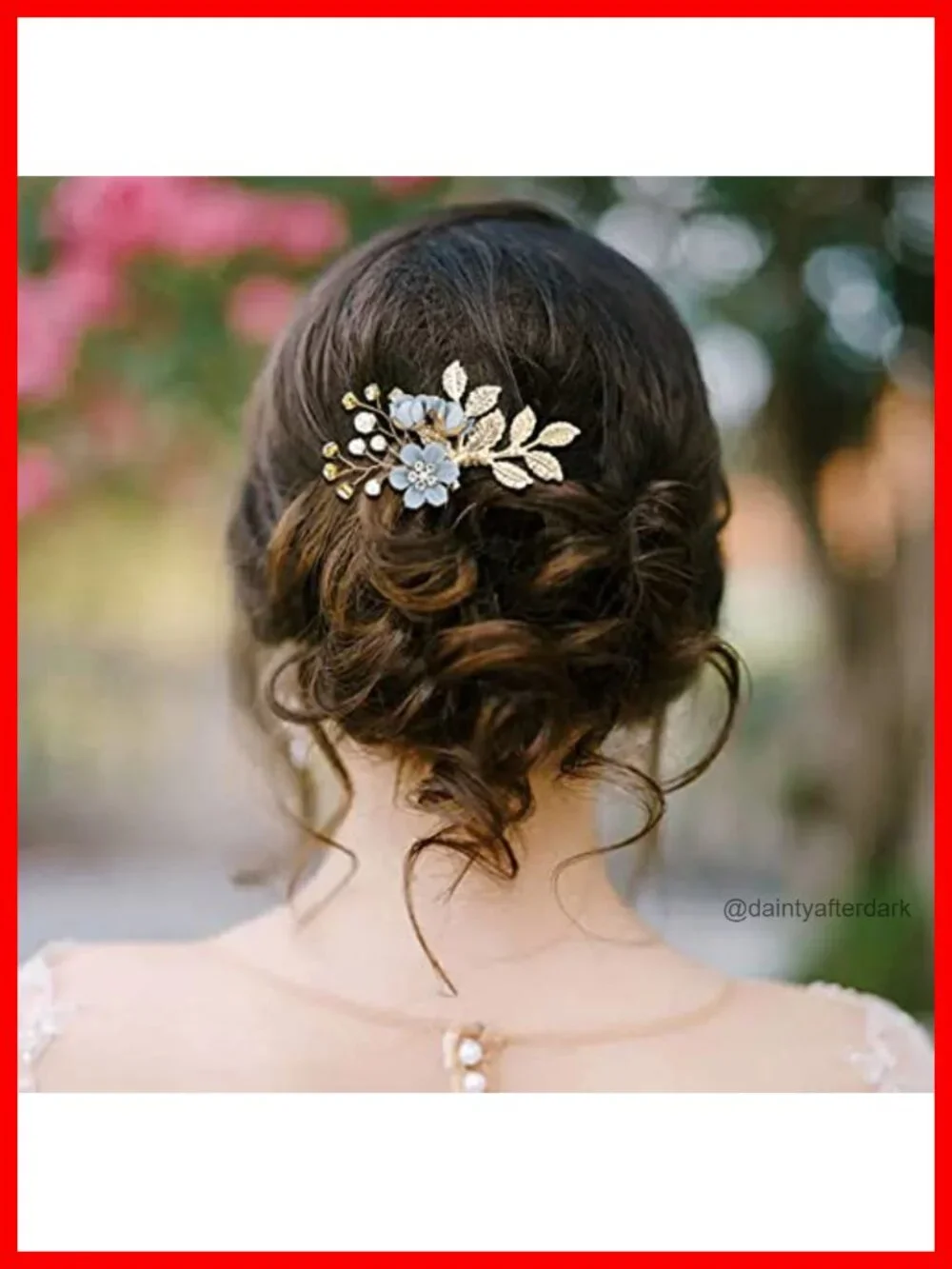 20-Piece Blue Floral Bridal Hair Combs & Pins Set